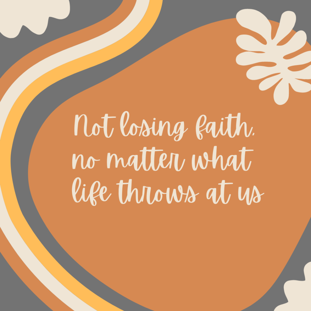 Genesis 41 bible devotional - Not losing faith no matter what life throws at us motivational quote