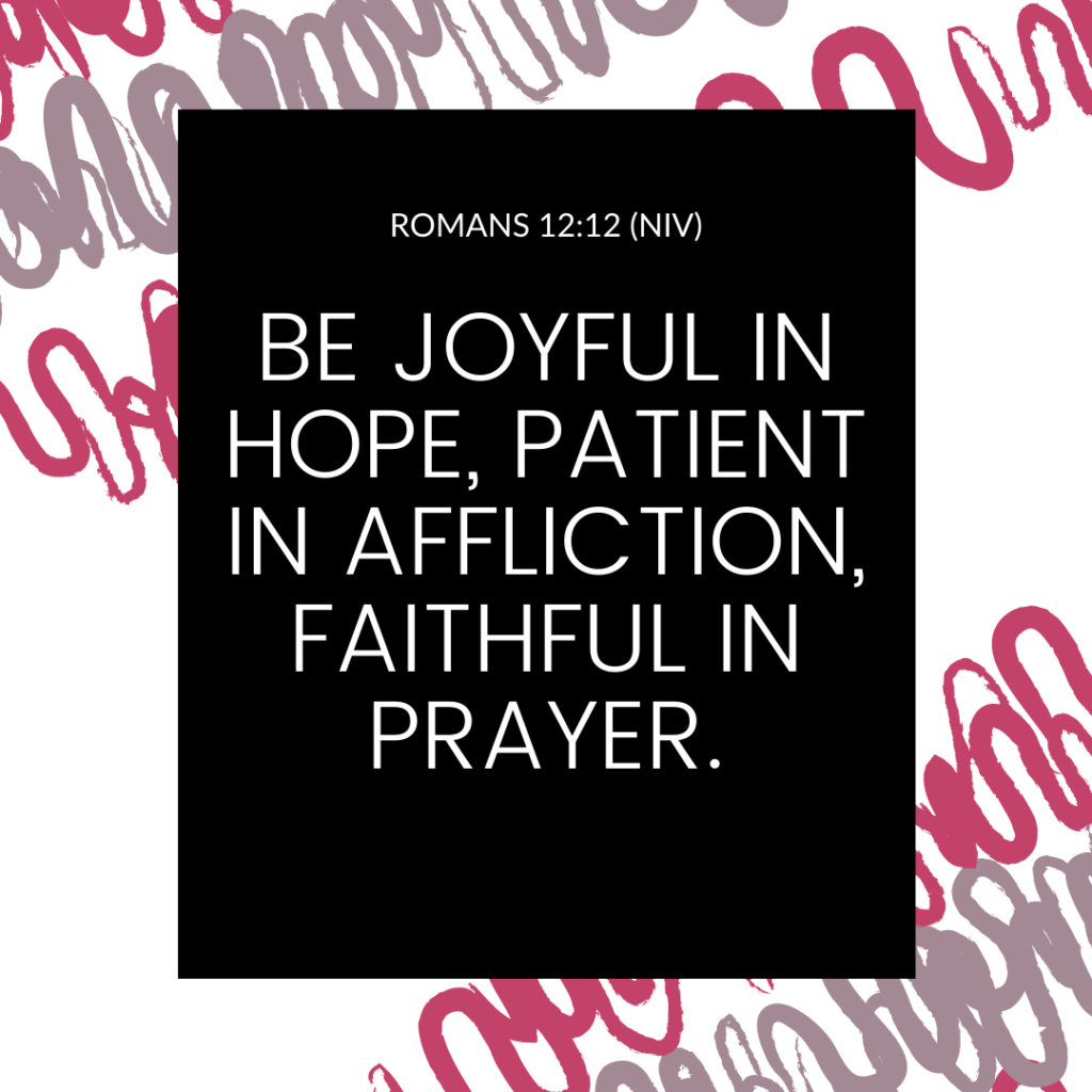 Romans 12:12 Be joyful in hope, patient in affliction, faithful in prayer bible verse bible devotional
Exodus 5 bible devotional Starting is Hard