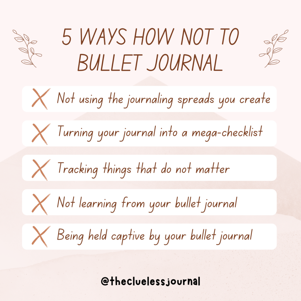 5 ways how not to bullet journal, all the reasons revolve around journaling without creating positive change