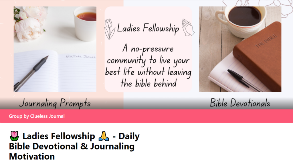 Facebook Group Ladies Christian Fellowship for a faith journey