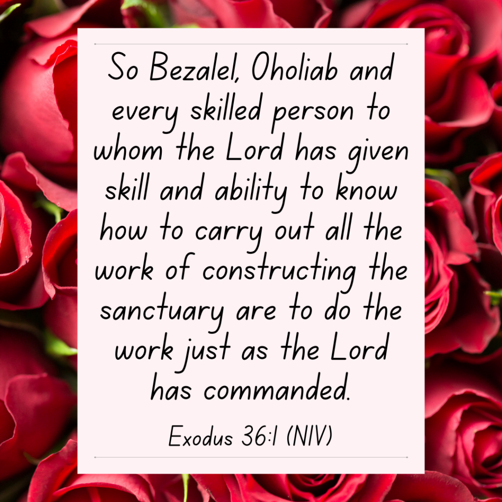 Exodus 36 bible devotional