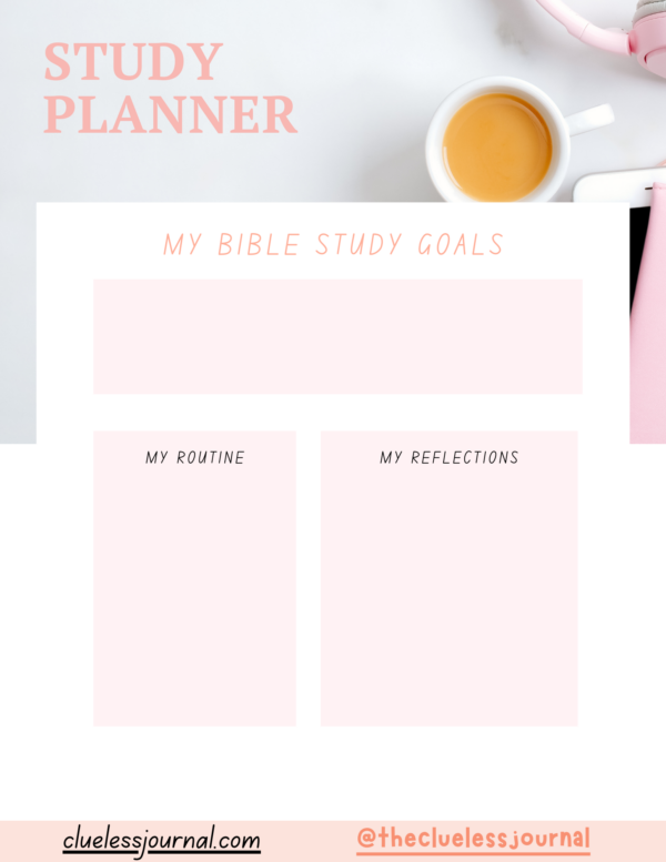 Study Planner in Joshua Bible Journal Workbook