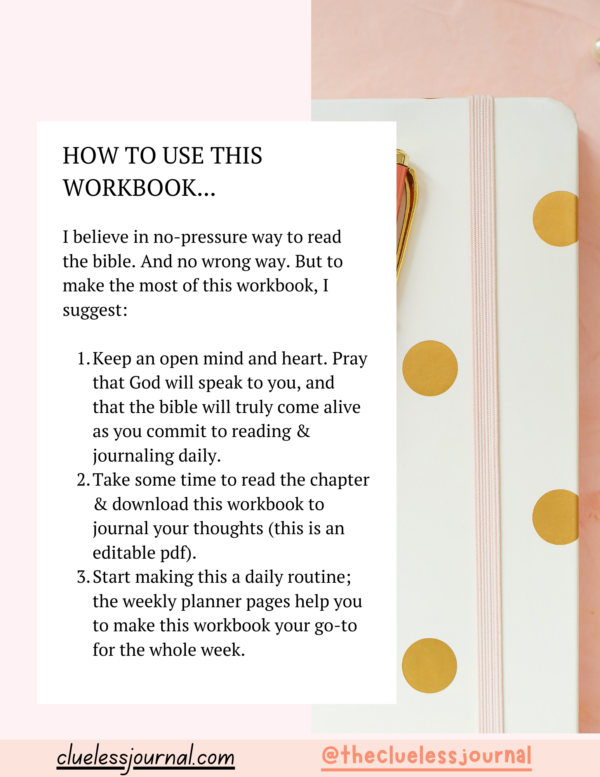How to Use Ruth Bible Journal Workbook
