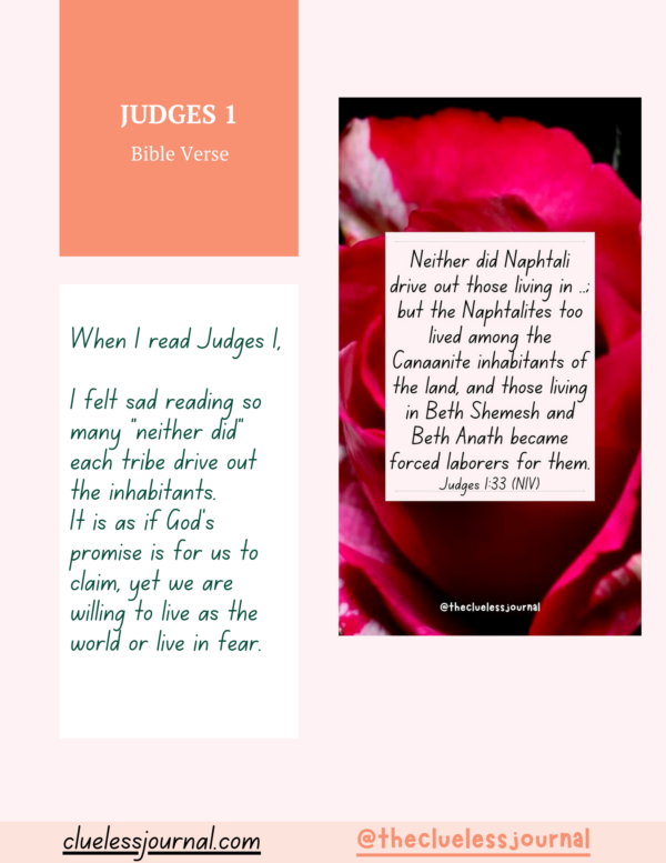 Judges 1 Daily Bible Verse