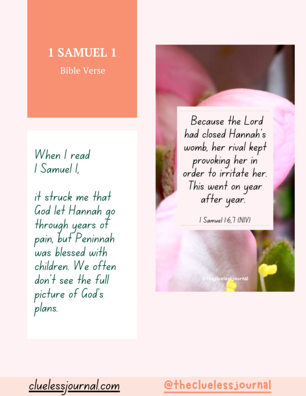 1 Samuel 1 Daily Bible Verse