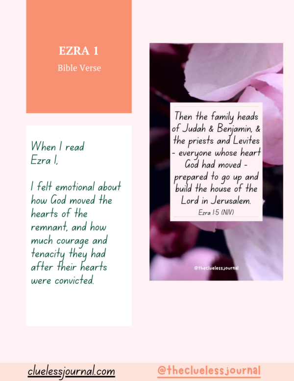 Ezra Bible Journal Workbook Daily Bible Verse