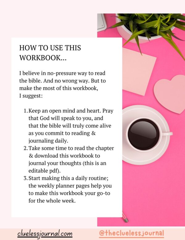 Isaiah Bible Journal Workbook How to Use