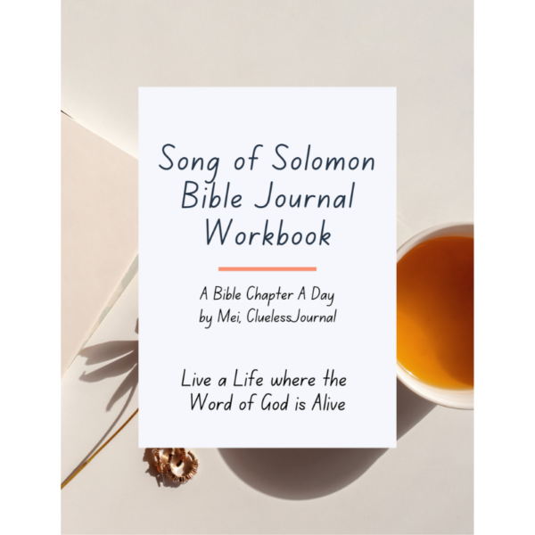 Song of Solomon Bible Journal workbook comes with daily bible verses and journal prompts